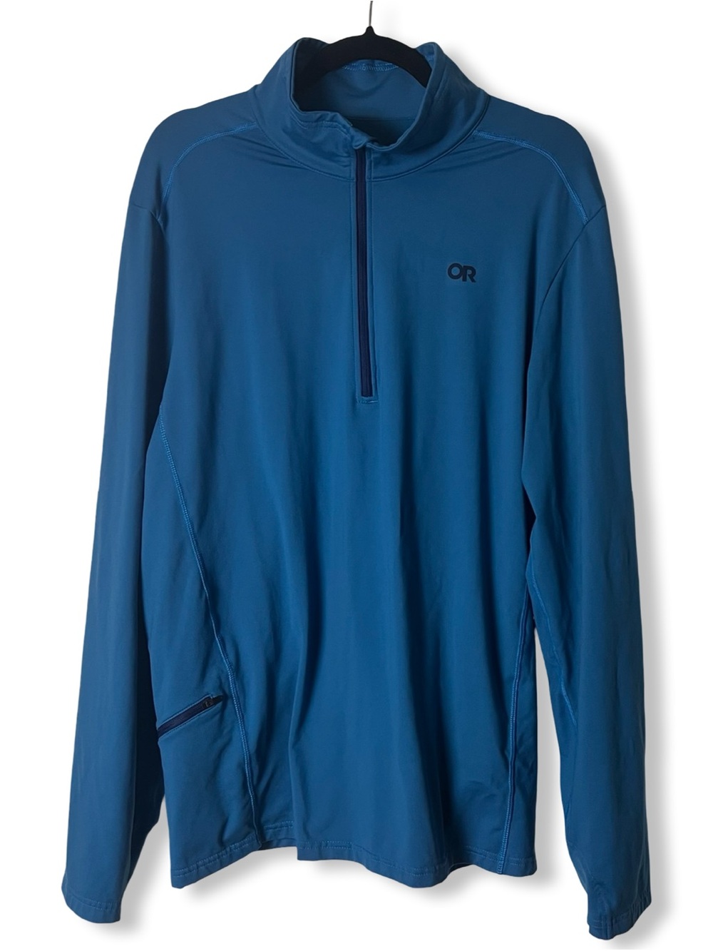 Outdoor Research Men's Quarter Zip Pullover Funnel Neck Blue Sz. Xxl